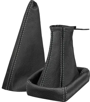 Produktbild von Schaltsack und Handbremsmanschette Opel Tigra Twintop 2004-2010  in Echtleder schwarz Naht grau