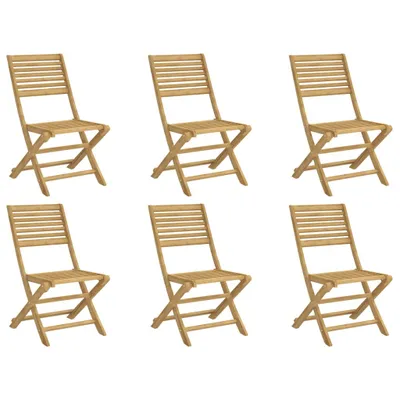 Produktbild von Gartenstühle 6 Stk. Klappbar 48,5x61,5x87 cm Massivholz Akazie