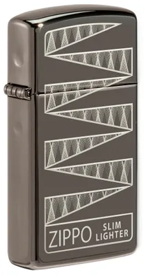 Produktbild von Zippo Taschenfeuerzeug zum 65. Hochzeitstag, schlankes Sammlerstück, Black Ice