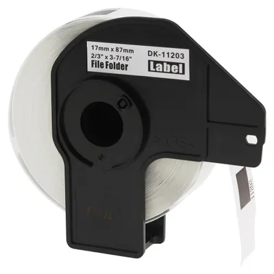 Immagine prodotto di Etichette adesive 17 x 87 mm per Brother DK-11203, rotolo da 300 pezzi – etichette termiche compatibili con stampanti QL, ufficio e archivio