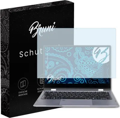 Produktbild von Bruni Basics-Clear 2x Schutzfolie kompatibel mit Wortmann Terra Mobile 360-13U Folie