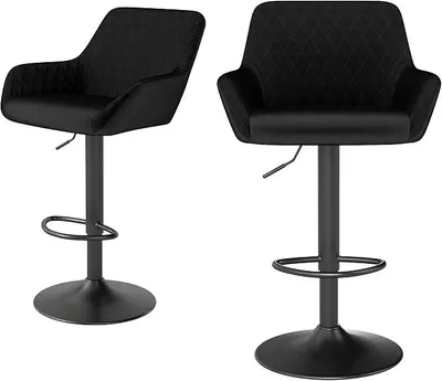 Imagen del producto de Juego de 2 taburetes de bar, con altura ajustable, color