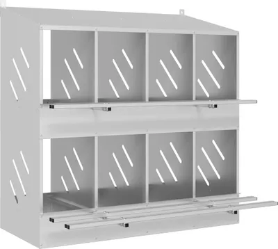 Obrázek produktu pro Hnízdní box pro kuřata 8 přihrádkami Pozinkovaný stříbrný kov