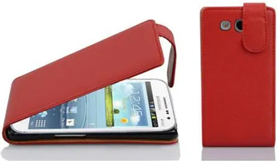 Produktbild von Cadorabo Schutzhülle für Samsung Galaxy WIN Hülle in Rot Flip Etui Handyhülle Case Cover Kunstleder