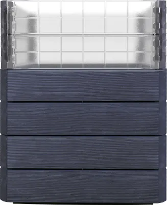 Immagine prodotto di GARANTIA ERGO QUADRO Turbo M 75 letto rialzato Wood, incl. sistema di risparmio idrico FLORA