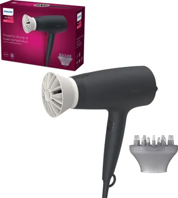 Image de Philips série 3000 BHD302/30, courant continu, noir, anneau de suspension, 1,8 m, 1 600 W, 220 - 240 V