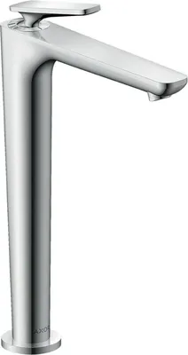 Imagen del producto de AXOR Citterio C, grifo monomando para lavabo, modelo 250, con tecnología CoolStart, y juego de desagüe, acabado cromado