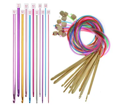 Produktbild von 23Pcs Häkelnadel Stricknadeln Set zum Häkeln Mehrfarbig