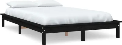 Obrázek produktu pro vidaXL Postel z masivu černá 140x190 cm Borovice