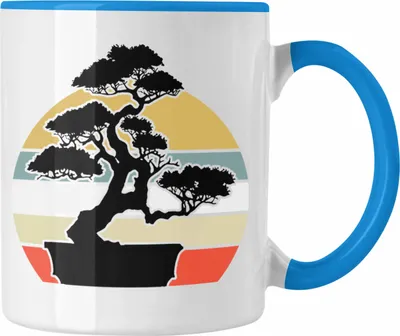 Produktbild von Trendation - Bonsai Tasse Geschenk Bonsai Baum (Blau)