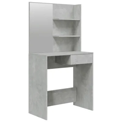 Zdjęcie produktu dla vidaXL Toaletka z lustrem betonowa szara 74,5x40x141 cm