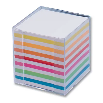 Image de Folia 9903 Boîte à notes transparente 9,5x9,5x9,5cm Papier : blanc / multicolore env. 700 feuilles(S)