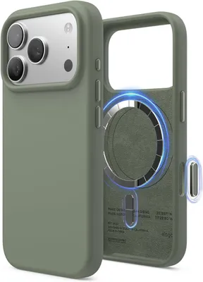 Immagine prodotto di Custodia in silicone Elago MagSafe per iPhone 17 Pro, verde cachi