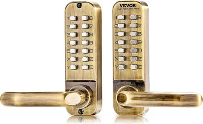 Obrázok produktu pre Mechanický bezkľúčový zámok dverí 14-kľúčový mechanický zámok dverí Vodotesný