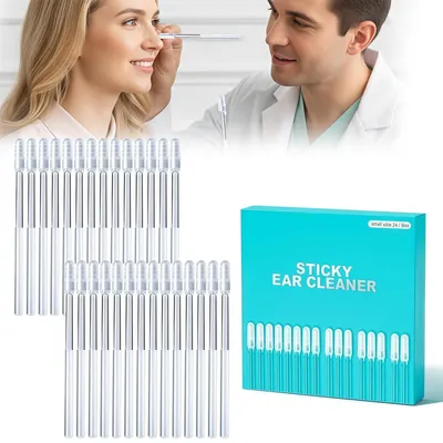 Produktbild von Ohrreiniger Set, 24 Stück, weiche Klebspitze, für hygienische Ohrpflege