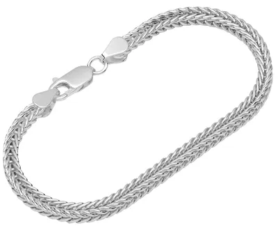 Produktbild von NKlaus Damenarmband, 925 Sterling Silber, Fuchsschwanzkette, 19cm