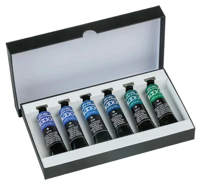 Produktbild von Blockx Ölfarben 6x20ml, Set Kobaltfarbtöne 212906BXC