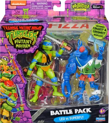 Produktbild von Teenage Mutant Ninja Turtles Actionfiguren Leonardo vs. Super Fly 11 cm