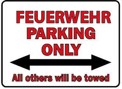 Produktbild von Parkschild - Feuerwehr Parking Only - Gr. 40 x 30 cm - 308738