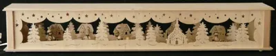 Produktbild von Schwibbogenerhöhung mit Winterkinder und Beleuchtung BxHxT 72x10x10cm NEU