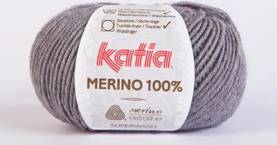 Produktbild von MERINO 100% von Katia - GRIS MEDIO (504) - 50 g / ca. 102 m Wolle