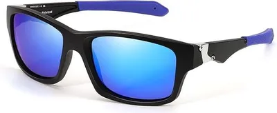 Produktbild von Radsport-Sonnenbrille Polarisiert Schwarz Und Blau Uv400