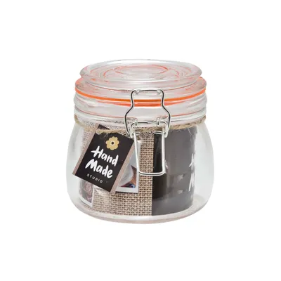 Produktbild von Drahtbügelglas 500 ml mit Luft- und Aromaverschluss – luftdichtes Vorratsglas mit Gummiring