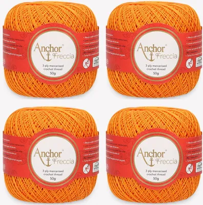 Immagine prodotto di 4x Anchor Freccia 12 – filato di cotone per uncinetto fine (Color 00314)