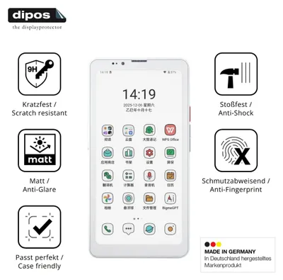 Image de 2x Protection ecrán pour Bigme HiBreak Plus mat Verre souple Film Protecteur 9H dipos