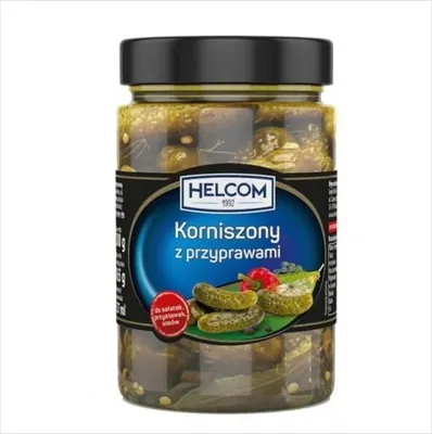 Obrázek produktu pro Ogórki korniszony z przyprawami Helcom 300 g