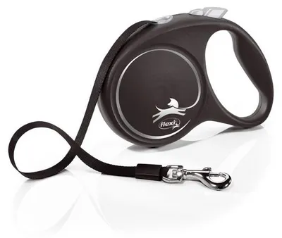 Produktbild von Flexi-Leine – Design L – 5 Meter – Schwarz-Silber