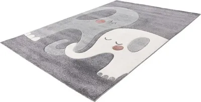 Produktbild von Lalee Happy Kinderteppich - niedriger Flor - Herzen-Autobahn - Einhorn - Fußballteppich 160x230 cm silber