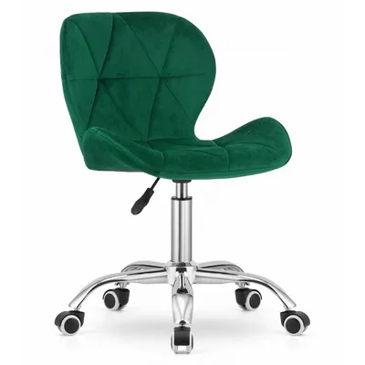 Produktbild von Drehstuhl Bürostuhl Schreibtischstuhl Samtsitz in grün | höhenverstellbar mit ergonomischer Sitzfläche