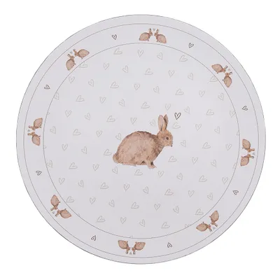 Produktbild von Clayre & Eef Unterteller Ø 33 cm Weiß Kunststoff Kaninchen