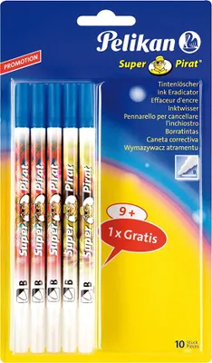Produktbild von Pelikan Tintenlöscher Super Pirat 850B 10er Blisterkarte