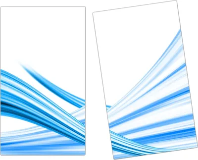 Produktbild von Spritzschutz Herdabdeckplatte Schneidebrett aus Glas Wellen verschieden 2-Teilig (60x52cm)