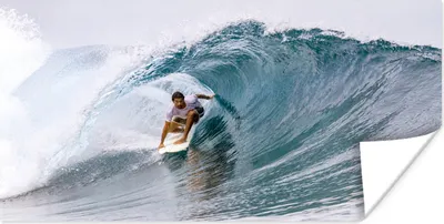 Produktbild von MuchoWow® Poster Surfen Mann 80x40 cm - Wanddeko