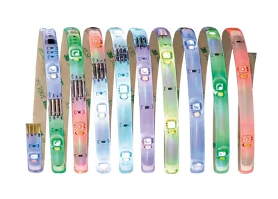 Imagen del producto de Kit de tira LED digital Paulmann, 3 metros, RGB+W, 11,8W, 230/12V, 24VA, color blanco, material: plástico
