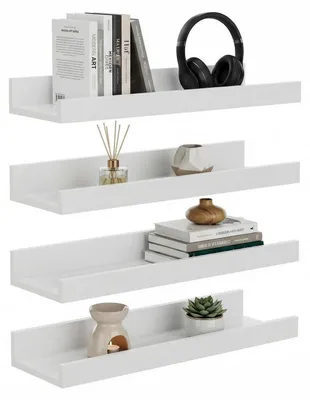 Produktbild von Schweberegal 4er Set Mattweiß 40 cm MDF
