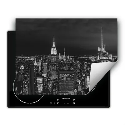 Produktbild von DarHaus Herdabdeckplatte 80x52 cm Anti Rutsch Matte Aufrollbar, nacht - Stadt