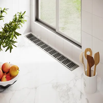 Produktbild von Aluminium Lüftungsgitter 80mm x 200mm Stegblech Heizungsdeckel Edelstahl eloxiert