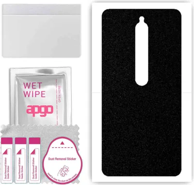 Produktbild von apgo Rückseite Schutzfolie, Skin, kompatibel mit Xiaomi Redmi 8, Hinten Displayschutzfolie aus Vinylfolie, kratzfest, einfache Montage - Mattschwarz