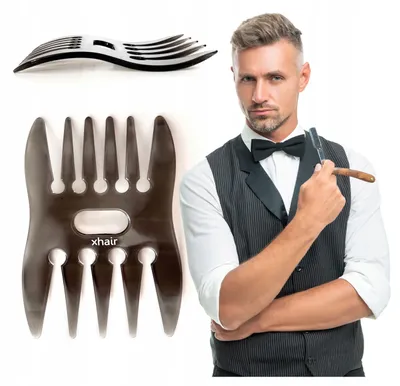 Produktbild von xhair Doppelseitiger Barber-Kamm für Textur