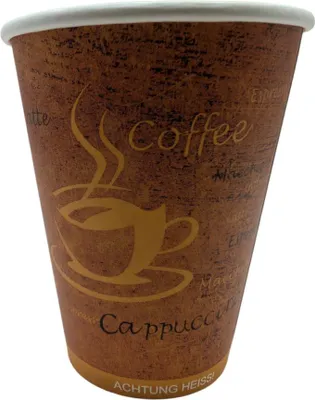 Produktbild von 1000 Coffee to go Becher "Espresso Gold" 300 ml Ø 90 x 112 mm – Kaffeebecher