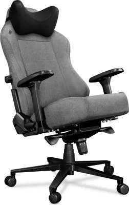Produktbild von YUMISU Gaming Stuhl Bürostuhl 2054 Höhenverstellbar bis 150kg Belastbar Rückenlehne und Sitz aus Kaltschaum CLOUD Grau Schwarz Stoff