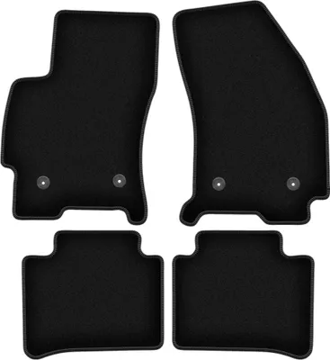 Produktbild von Wielganizator Velours-Autoteppiche – passend für Ford Mondeo MK3 (Kombi, Liftback, Limousine, Bj. 2001-2007) –  schwarz, passgenau, mit Befestigungen set 4 Stk.