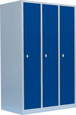 Produktbild von Spind 3er Umkleide Stahl Kleiderspind Gaderobenschrank Spindschrank 515131