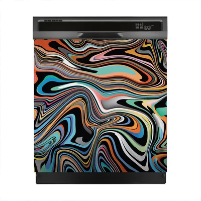 Produktbild von Magnete Dekorative 60x60 cm Küche Magnetmatte Spülmaschine - Farbig Mosaik Abstrakt
