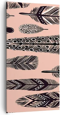 Produktbild von Bild auf Leinwand - Leinwandbild - Grafik Feder - 65x120cm - Wand Bild - Wanddeko - Wandbilder - Leinwanddruck - Bilder - Kunstdruck - Wanddekoration - Leinwand bilder - Wandkunst - PA65x120-3786