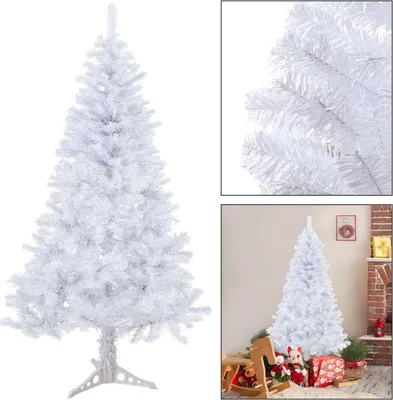 Immagine prodotto di Izrielar 120cm Albero di Natale artificiale con 220 punte aghi in PVC supporto e sistema pieghevole Albero di Natale bianco
